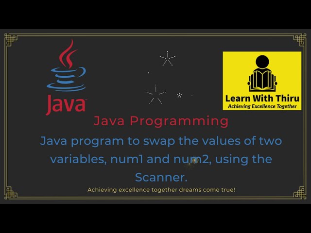 Using Scanner | Java code to swap the number | 10 minute java program