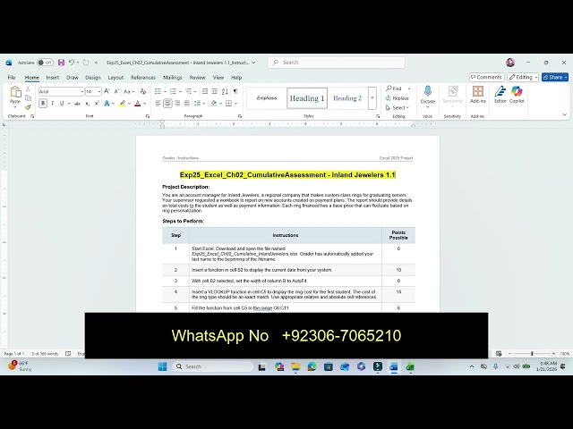 Exp25_Excel_Ch02_CumulativeAssessment - Inland Jewelers 1.1 | Chapter 2 Cumulative Inland Jewelers