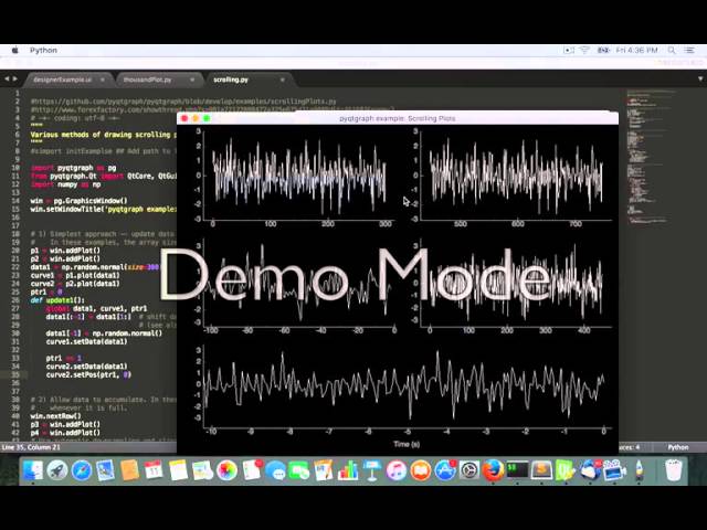 Working examples for Python trade charting with pyqtgraph