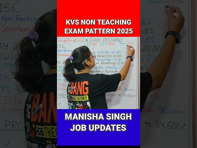 Kvs Non Teaching Post Exam Pattern 2025 | #kvs #exam  #mrani01 #shorts