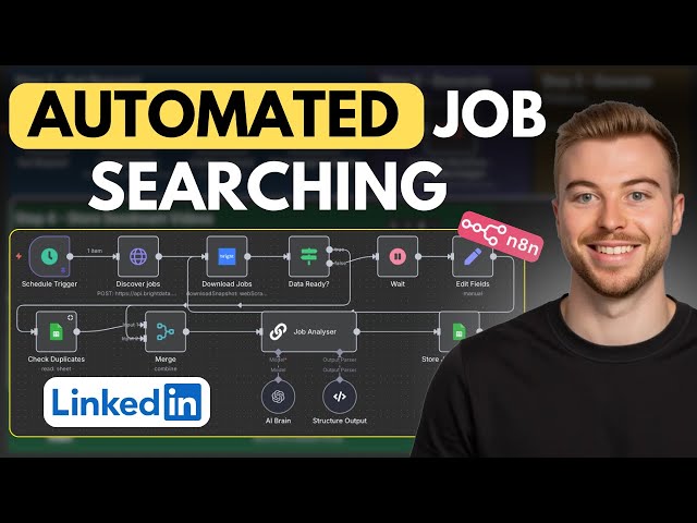 How I Made LinkedIn Job Hunting Super Easy with AI! (n8n + BrightData)