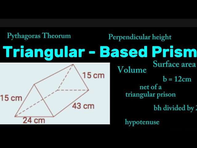 How to solve the Volume/Surface Area of a Triangular-Based Prism