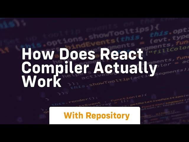 How does react compiler actually work