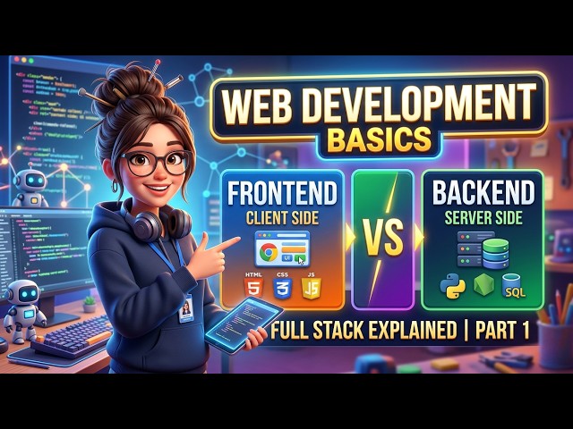 Web Development Basics | Frontend vs Backend vs Full Stack Explained (Part 1)