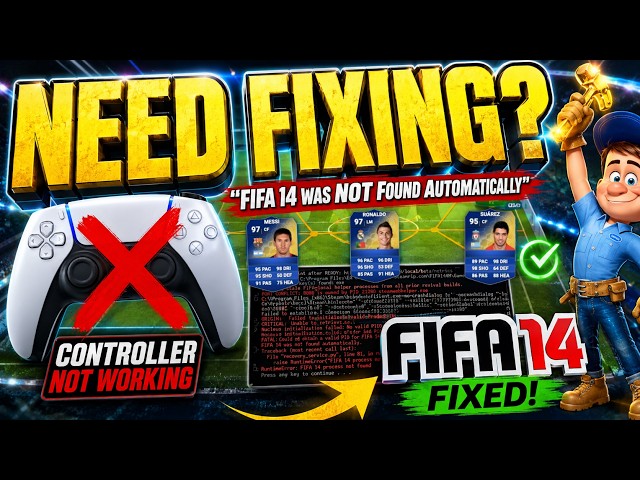 How to Fix FIFA 14 Mod Errors Controller, Game Not Found & Red Line Error (PART 1)