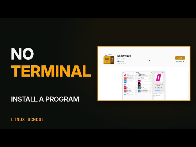 Install a program on Linux without typing a command