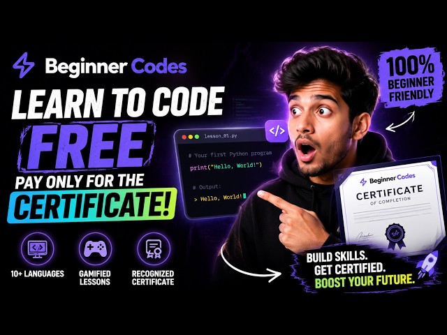 The Ultimate FREE Python Course | Gamified, Beginner-Friendly & Certified!