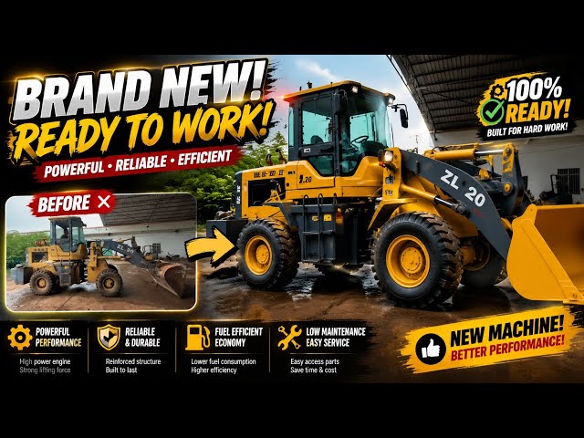 New Chinese Wheel Loader ZL20 First Work Test — Power & Performance