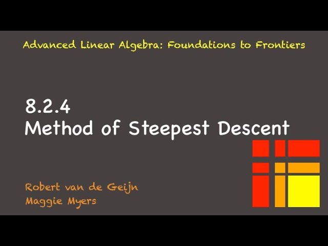 8.2.4 Method of Steepest Descent