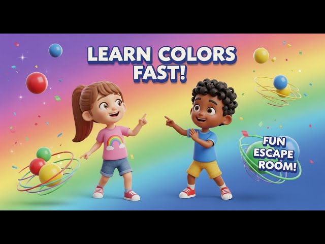 Colorful Escape Room Challenge | Learn Colors for Kids | Fun Interactive Learning Video