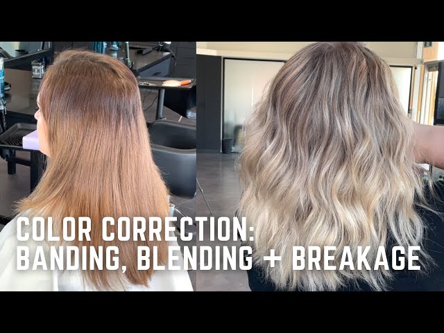 Transformation from Brunette to blonde color correction - tutorial with formulas