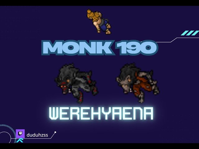 Monk 190+ Hunt Solo Werehyaena 2.2kk/h Raw + 200k Profit - Tibia Hunt