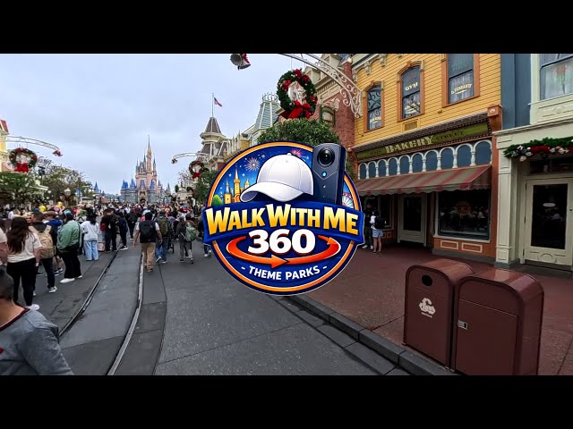 Walt Disney World - Magic Kingdom - Main Street USA Christmas | POV in 360° 4K | VR