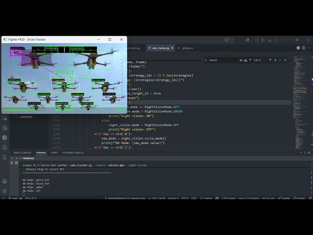 🚁 FIGHTER JET HUD DRONE TRACKER | YOLO + OpenCV + 3D Path Visualization Build