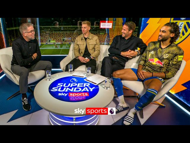 Dominic Calvert-Lewin in the Super Sunday studio after scoring for Leeds vs Brentford! 😮