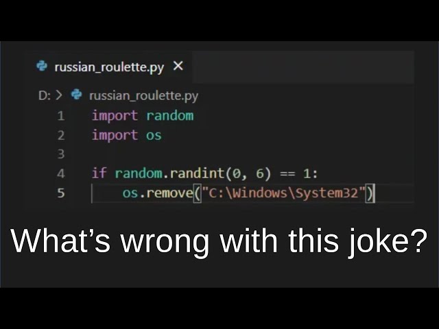 What's wrong with this python joke