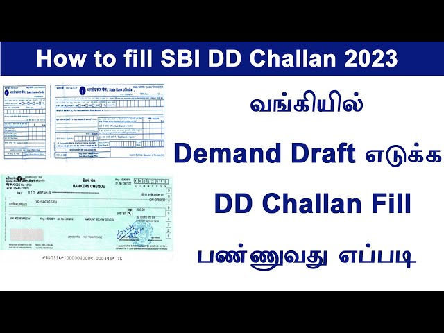How to Fill State Bank of India DD ChallanSBI வங்கியில் DD எடுக்க படிவம் பூர்த்தி செய்வது எப்படி