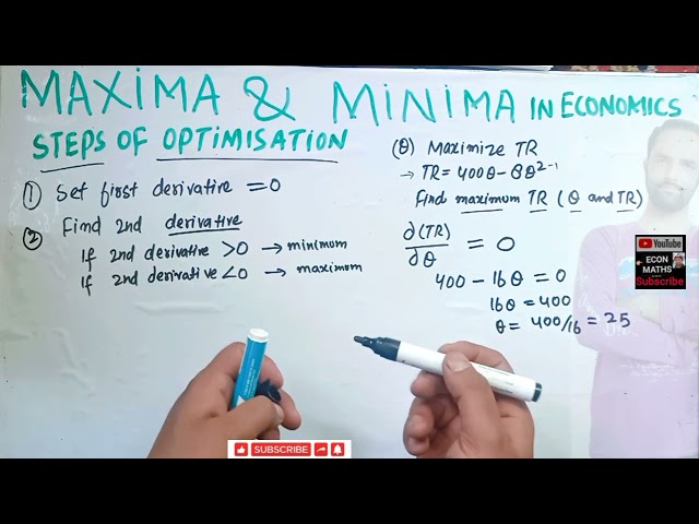 optimization in economics . Maxima and minima