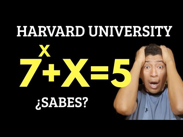 AN EQUATION THAT MAKES HARVARD UNIVERSITY STUDENTS THINK