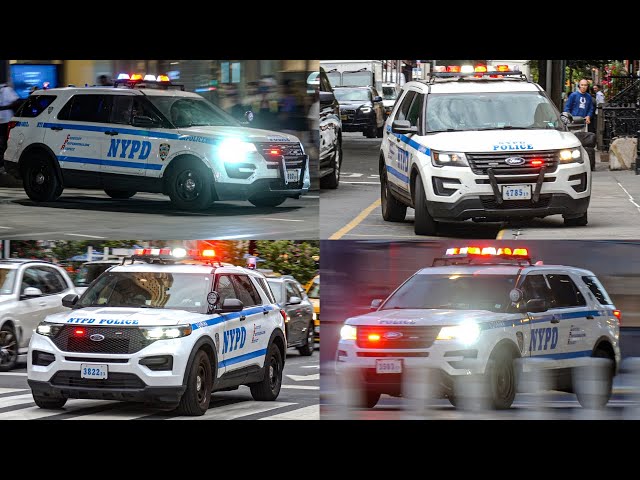 ⁴ᴷ *URGENT CODE 3 RESPONSES* [NYPD] Marked units responding around NEW YORK using ALL siren tones !