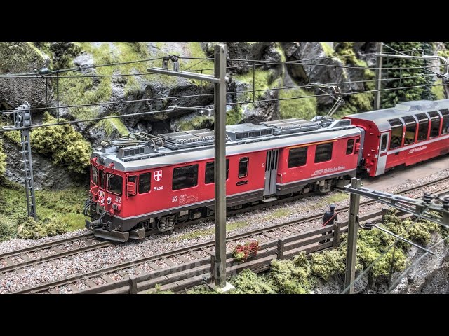 Trenes en miniatura en escala HO en Suiza: Maravillosa maqueta ferroviaria suiza de Brian Rodham