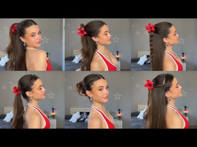 6 HAIRSTYLE TUTORIALS WITH CLIPS 🌺✨