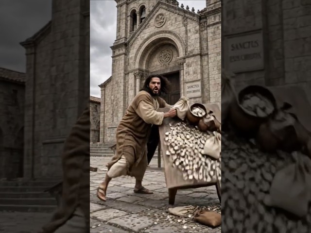 JESUS FULL OF ANGER OUTSIDE THE CHURCH