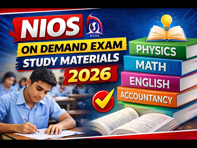 NIOS On Demand Exam 2026 Big Update 🔥 | NIOS ODE Study Materials | NIOS 10th & 12th Latest News