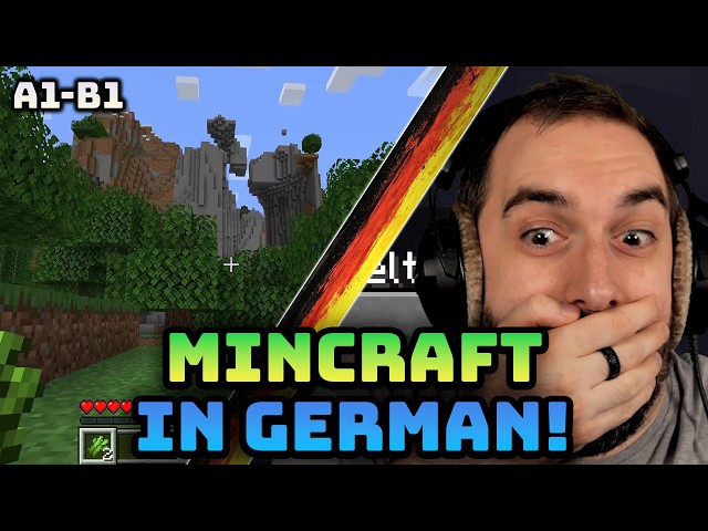 Learn German with Minecraft Part 1: Village & Survival Basics (A1–B1)