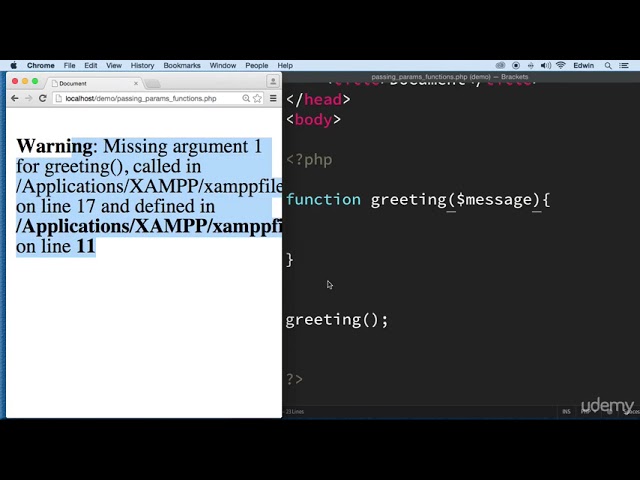 022 Function Parameters   PHP Full Course 2021