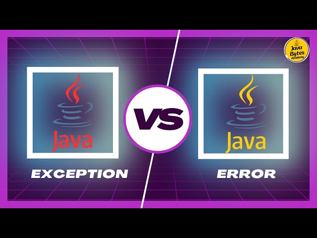 What are differences between Exception and Error in java