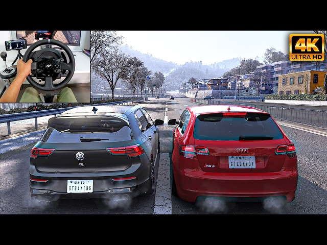 Volkswagen Golf R & Audi RS3 Sportback | Forza Horizon 6 | Thrustmaster T300RS gameplay