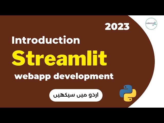 Intro to streamlit (complete Playlist link in Description)