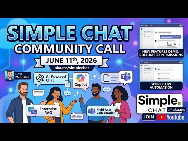Simple Chat Community Call – June 11th, 2026