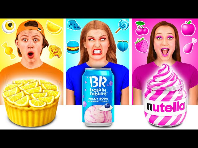 Food of The Same Colors Challenge | Funny Cooking Tricks by PaRaRa Challenge