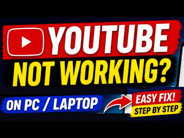 YouTube Not Working on PC/Laptop? | YouTube Problem Fix on Windows 11/10