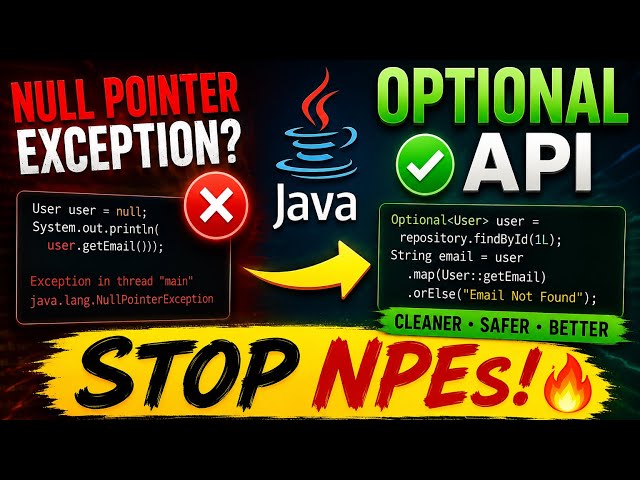 Java Optional API Explained in 10 Minutes | Stop NullPointerException Forever 🔥