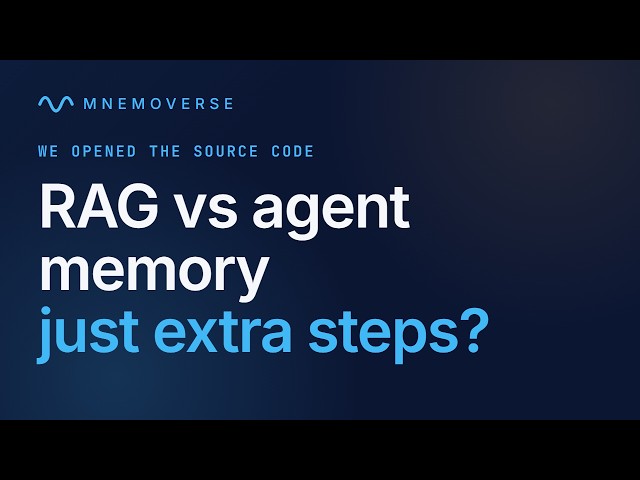 RAG vs agent memory: is it just RAG with extra steps?