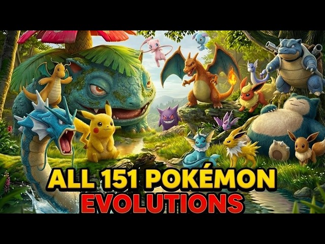 All 151 Pokémon Gen 1 Basic evolution real life Pokémon documentary   #Pokemon