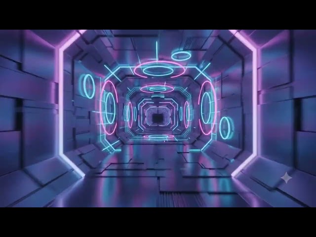Glowing Neon Passage Futuristic Loop Video [4K]