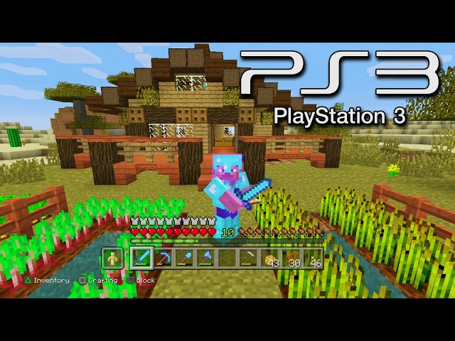 7 Hours of Minecraft PS3 Edition - Longplay Walkthrough - No commentary
