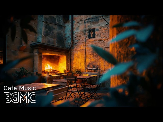 Cozy Stone Cafe — Slow Coffee Jazz ☕ Soft Piano & Slow Bossa Nova for Quiet Night Hearth Time