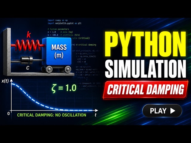 Simulate Critical Damping in Python (Line-by-Line Tutorial)