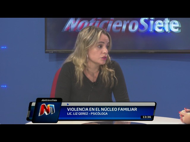 Lic. Liz Gerez analiza la violencia familiar en Noticiero 7