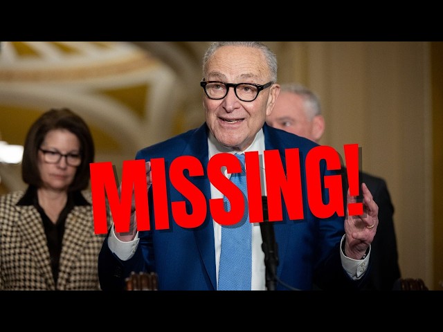 Schumer Has Gone Missing - Nowhere To Be Found