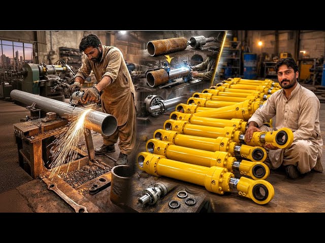 Turning Rusty Pipe into Heavy-Duty Hydraulic Cylinder ||