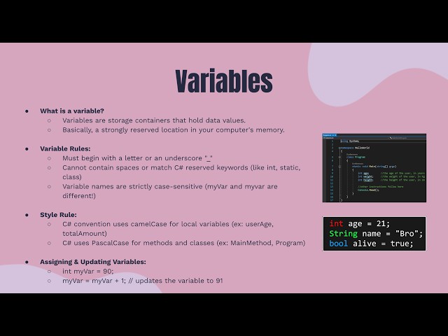 C# - Variables