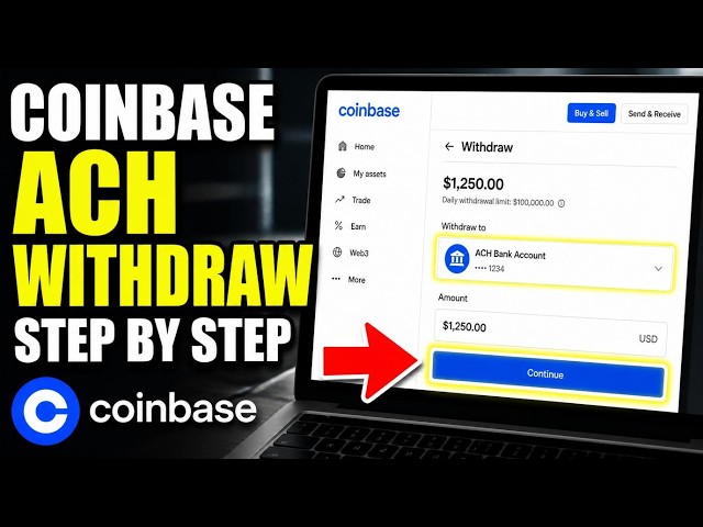 How to withdraw from Coinbase using ACH transfer basics - Step By Step