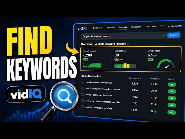 How to Use vidIQ to Find Keywords (YouTube SEO)