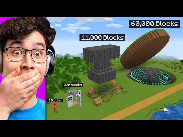 Trap Size Comparison VS Minecraft